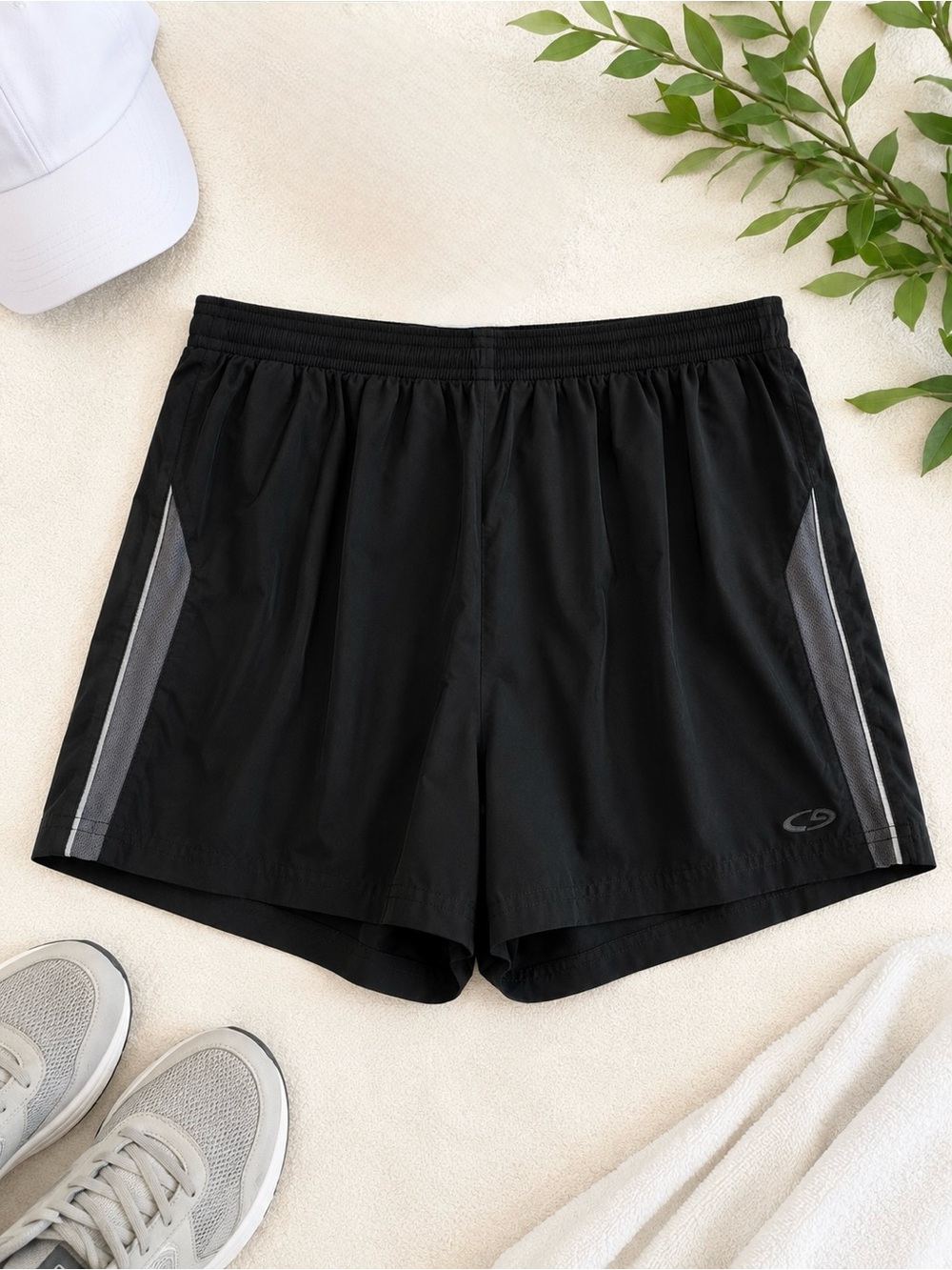 Champion Black Running Athletic Shorts Small Drawstring Lightweight Activewear